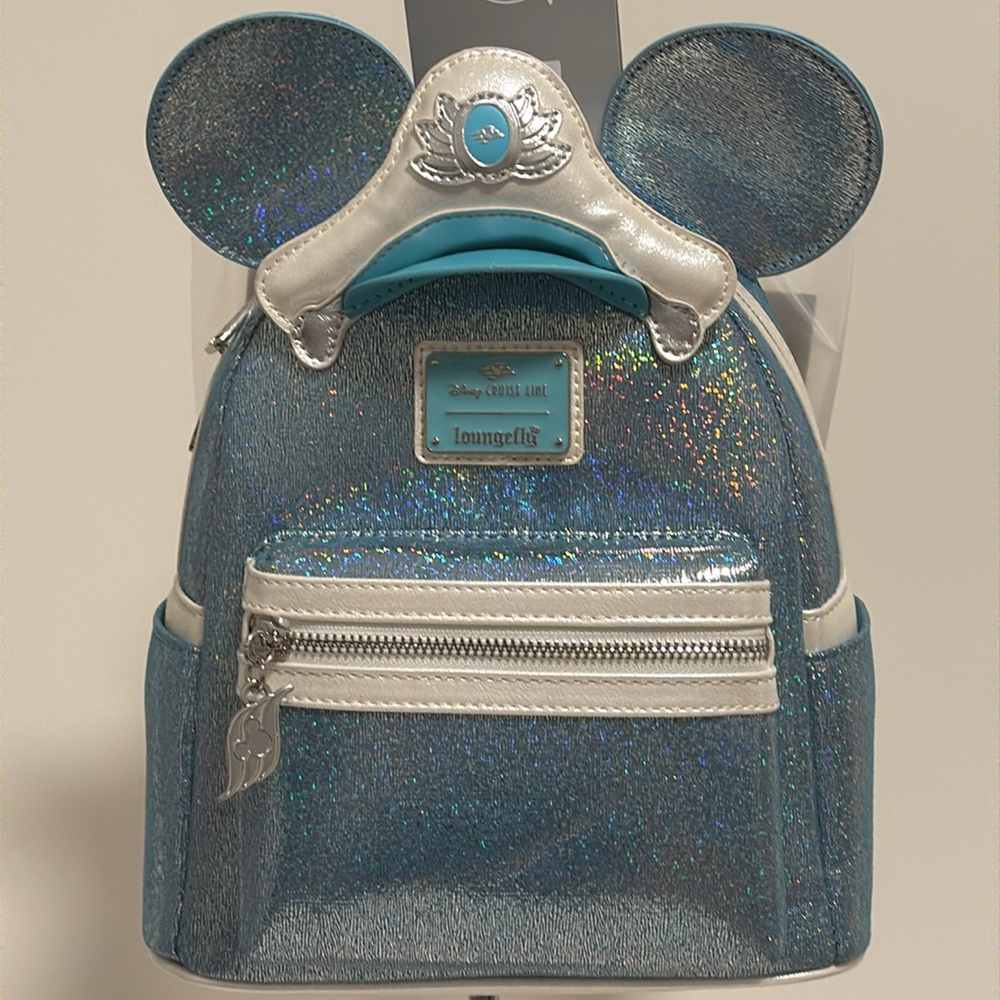 NEW Disney Cruise Line 25th Anniversary Shimmering Seas Loungefly Mini bag